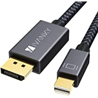 iVANKY Cable Mini DisplayPort a DisplayPort- Nylon 1M Cable Mini DP to DP 4K@60Hz- Compatible con MacBook Pro (2010-2015…